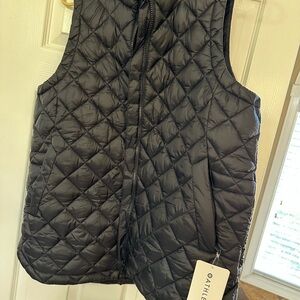 Athleta Black Quilted pufferVest